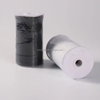 Vente en gros de cordon élastique tressé blanc en rouleau, longueur 100/200 yards, pour la couture, sangle élastique de 3/5/6 mm