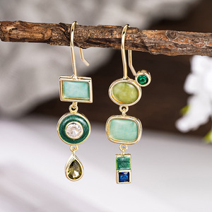 Orecchini Pendenti Asimmetrici Vintage per Donne, Gioielli Artistici da Vacanza, Accessori Moda - Product Image 6