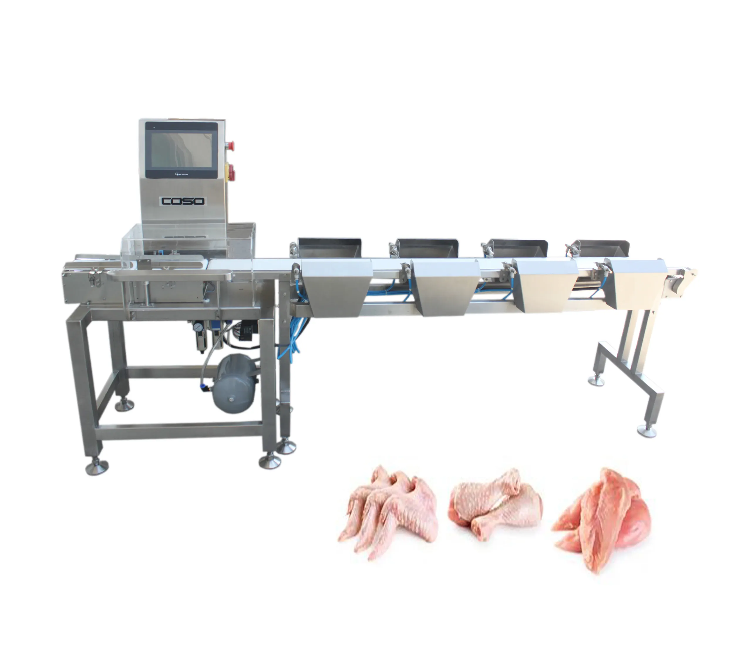 Otomatik tavuk sığır eti ağırlığı otomatik karides derecelendirme sıralama makinesi