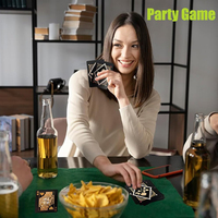 Jeu de cartes à jouer noires en plastique, imperméables et super durables, confortables à tenir, bonne flexibilité, jeu de cartes de poker