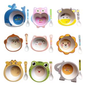 Offres Spéciales réutilisable mignon dessin animé fibre de <span class=keywords><strong>bambou</strong></span> enfants bol de nourriture cuillère ensemble ménage <span class=keywords><strong>bébé</strong></span> <span class=keywords><strong>repas</strong></span> bol <span class=keywords><strong>bambou</strong></span> enfants ensemble de vaisselle - Product Image 3