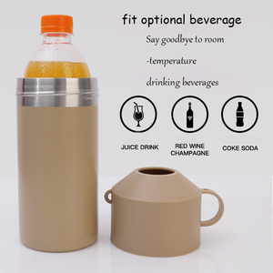 Nuevo Enfriador de Latas Portátil de 600 ml, Estilo Japonés, Doble Pared, Aislamiento al Vacío, Acero Inoxidable, con Cuerda - Product Image 3