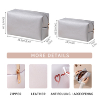 Sac de voyage personnalisé en cuir PU avec logo, pochette à maquillage, trousse de toilette, sac de rangement