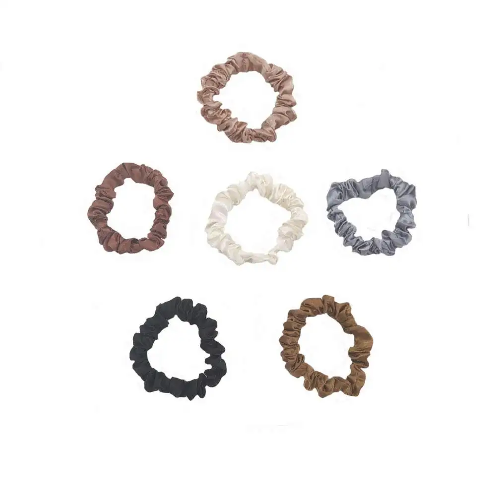 Silk Hair Scrunchies Soft Comfortable Small Elastic Silk Scrunchy Skinny Hair Ties