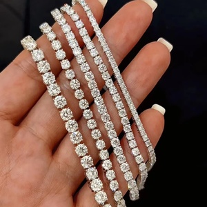 Prix de gros usine : Chaîne tennis en diamant de laboratoire et bracelet tennis en moissanite, Or 9k 10k 14k 18k, Bijoux fins - Product Image 1