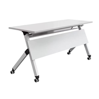 Ensemble de chaises de bureau pliables, table de conférence modulable, bureau de travail mobile à plateau rabattable