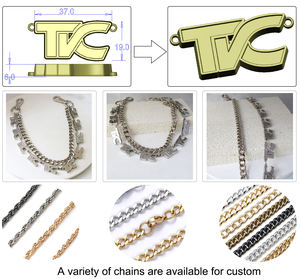 Chaîne de pantalon en acier inoxydable avec logo personnalisé, simple couche, argentée, pour portefeuille de poche, style motard punk, pour hommes - Product Image 4