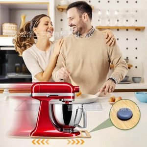 Wooden blender <b>sliding</b> mat, kitchen countertop <b>small</b> appliance moving mat, wooden coffee machine blender <b>sliding</b> tray - Product Image 2