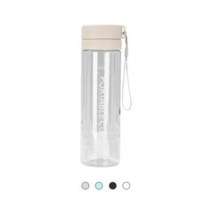 Bouteille d'eau ronde en plastique transparente à double paroi de grande capacité 800 ml avec logo personnalisé pour jus - Product Image 1
