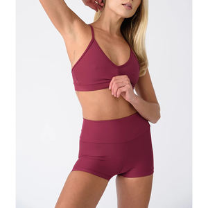 Custom High Waist Yoga <b>Set</b> for Women Breathable Stretch Gym Activewear Elastic <b>Sports</b> <b>Bra</b> <b>and</b> <b>Shorts</b> for Fitness <b>and</b> Yoga - Product Image 3