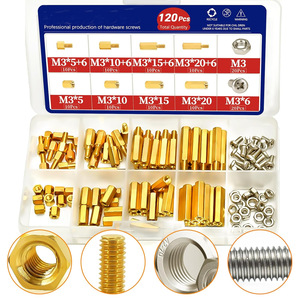 Hexagonal Copper <b>Spacer</b> Set M2.5 160Pcs Electronics Repair Parts Boxed - Product Image 3
