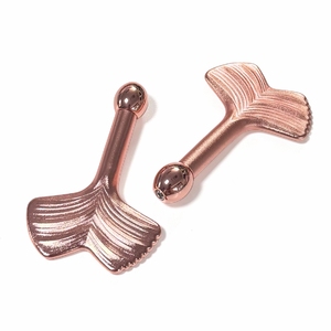 เครื่องนวดใบหน้า guasha acupoint เพื่อความงามอุปกรณ์โลหะโลหะสำหรับลบริ้วรอยบนใบหน้าอุปกรณ์ดูแลผิวปรับแต่งโลโก้ได้ตามต้องการ - Product Image 4