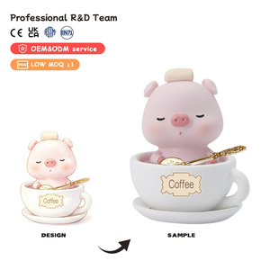 กล่องสุ่มของเล่นรูปหมูน้อยธีมไดอารี่  ฟิกเกอร์หมูเรซิ่นขนาดเล็ก กล่องปริศนาสำหรับตกแต่งโต๊ะทำงาน ของตกแต่งบ้าน ของขวัญสำหรับเด็ก - Product Image 2