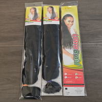 Cheveux synthétiques pour tresses jumbo de 82 pouces, 165 g, style afro yaki, plusieurs tons de couleur, grandes micro-perles pour extensions de cheveux