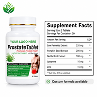Erkekler İçin Prostat Sağlığı Tabletleri, Saw Palmetto Bitkisel Takviye Edici Gıda ile, 60 Adet