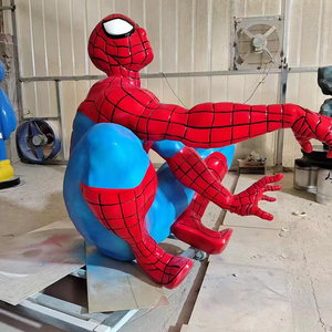Décoration extérieure grandeur nature parc à thème décoratif résine Art cadeau <span class=keywords><strong>Super</strong></span> Man Cartoon Sculpture résine Spiderman Statue - Product Image 6