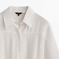 Robes chemise en tissu de coton et de lin doux à la mode personnalisée, robe élégante et décontractée de grande taille à manches longues avec ceinture pour femmes