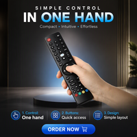 Télécommande multifonction intelligente BT vocale personnalisée IR pour Android TV Box, 45 boutons, couleur noire, code fixe, pile AAA, portée 10m