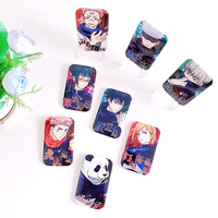 Logo personnalisé imprimé rectangle rectangle bouton épingle vierge sublimation en plastique carré bouton badge