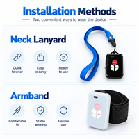P02L 4G GPS Traceur Walkie-Talkie Étanche avec Application Android pour Personnes Âgées, Appel Bidirectionnel, Détection de Chute SOS, Géolocalisation en Temps Réel