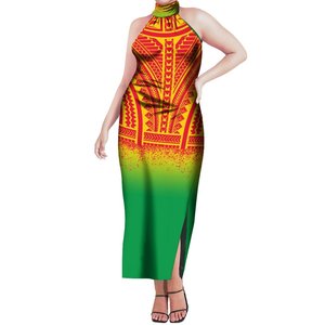 <span class=keywords><strong>Outlet</strong></span> di fabbrica su richiesta abito senza maniche Pacific Island Art 6XL elegante collo appeso abito a spalle scoperte per la <span class=keywords><strong>sera</strong></span> - Product Image 3