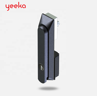 Loquet de panneau en plastique noir YEEKA 1101 avec poignée pivotante et capuchon anti-poussière pour armoires industrielles