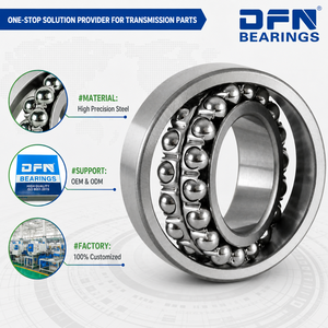 แบริ่งลูกปืนแบบปรับแนวได้สองแถว DFN Brand High Speed รุ่น 2200 2201 <span class=keywords><strong>2202</strong></span> 2203 2204 2205 2206 2207 2208 2209 2RS ZZ C3 - Product Image 1