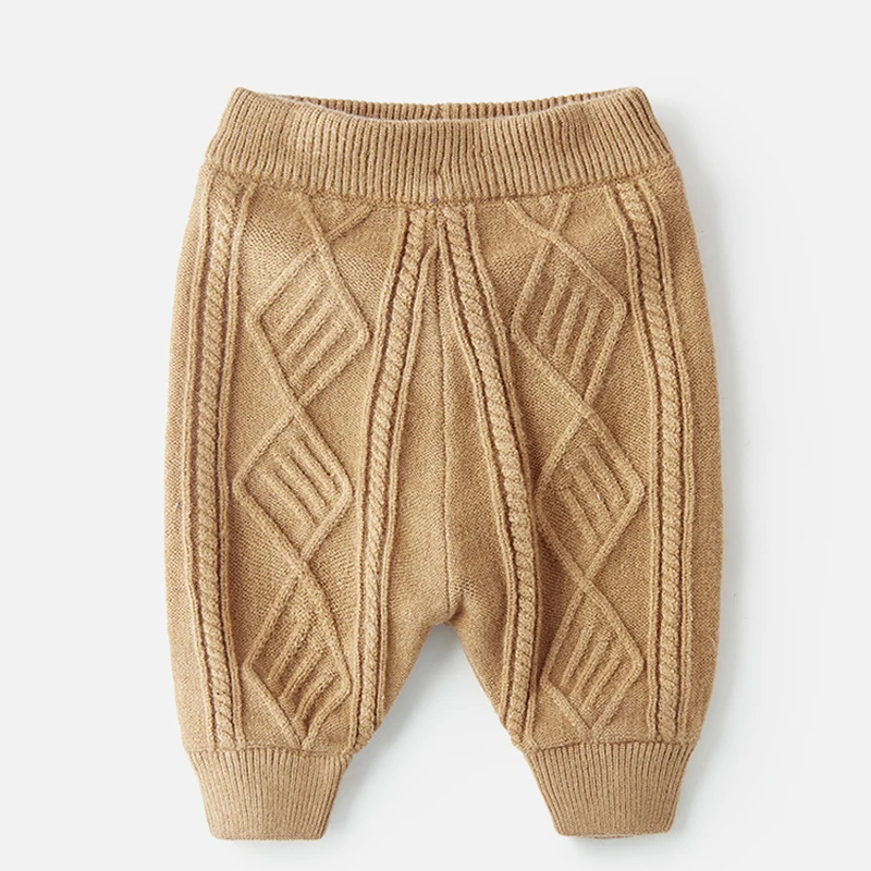 Индивидуальные детские вязаные брюки из чистой мериносовой шерсти вязаные детские брюки