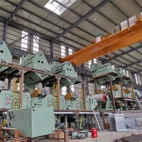 Machine de sablage automatique pour bandes d'acier, vente directe usine, pompe, moteur, PLC, collecteur de poussière à jet pulsé inclus