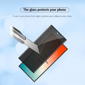 Protector de Pantalla de Vidrio Templado con Pegamento Completo 9H 3D con Borde Curvo Anti Espí<span class=keywords><strong>a</strong></span> y Privacidad para <span class=keywords><strong>Samsung</strong></span> Galaxy S21 S22 S23 Ultra - Product Image 5