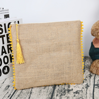 En gros Haute Roi Jute sacs à cosmétiques en vrac cosmétique sacs toile poche