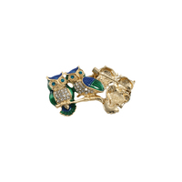 Broches personnalisées avec Logo personnalisé pour femmes, broches de broche hibou en cristal