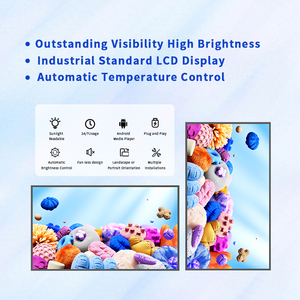 32-65 inch Độ sáng cao màn hình quảng cáo cửa sổ phải đối mặt với hiển thị kỹ thuật số biển LCD hiển thị màn hình Android quảng cáo phương tiện truyền thông chơi - Product Image 2