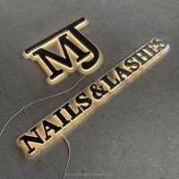 Personalizado al aire libre interior iluminar carta empresa logotipo 3D canal letra Metal espejo superficie Led retroiluminado carta signo