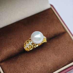 Bague en argent 925 UM Jewelry, perle d'eau douce ronde taille brillant, unisexe/hommes/femmes, cadeau pour mariage, anniversaire, usage quotidien - Product Image 6