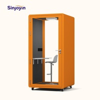 Cabines de réunion privées modulaires modernes en acier insonorisées pour bureaux, espaces de travail anti-bruit, cabines acoustiques pour écoles