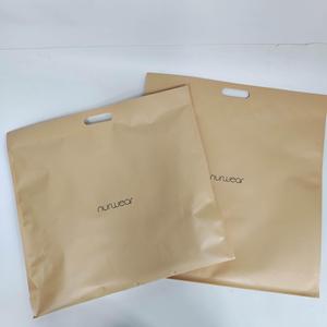 Waterproof Kraft Paper Shipping Bags - Custom Printed Die Cut Handle Self Seal Bags for Clothing for Small Business - Product Image 6