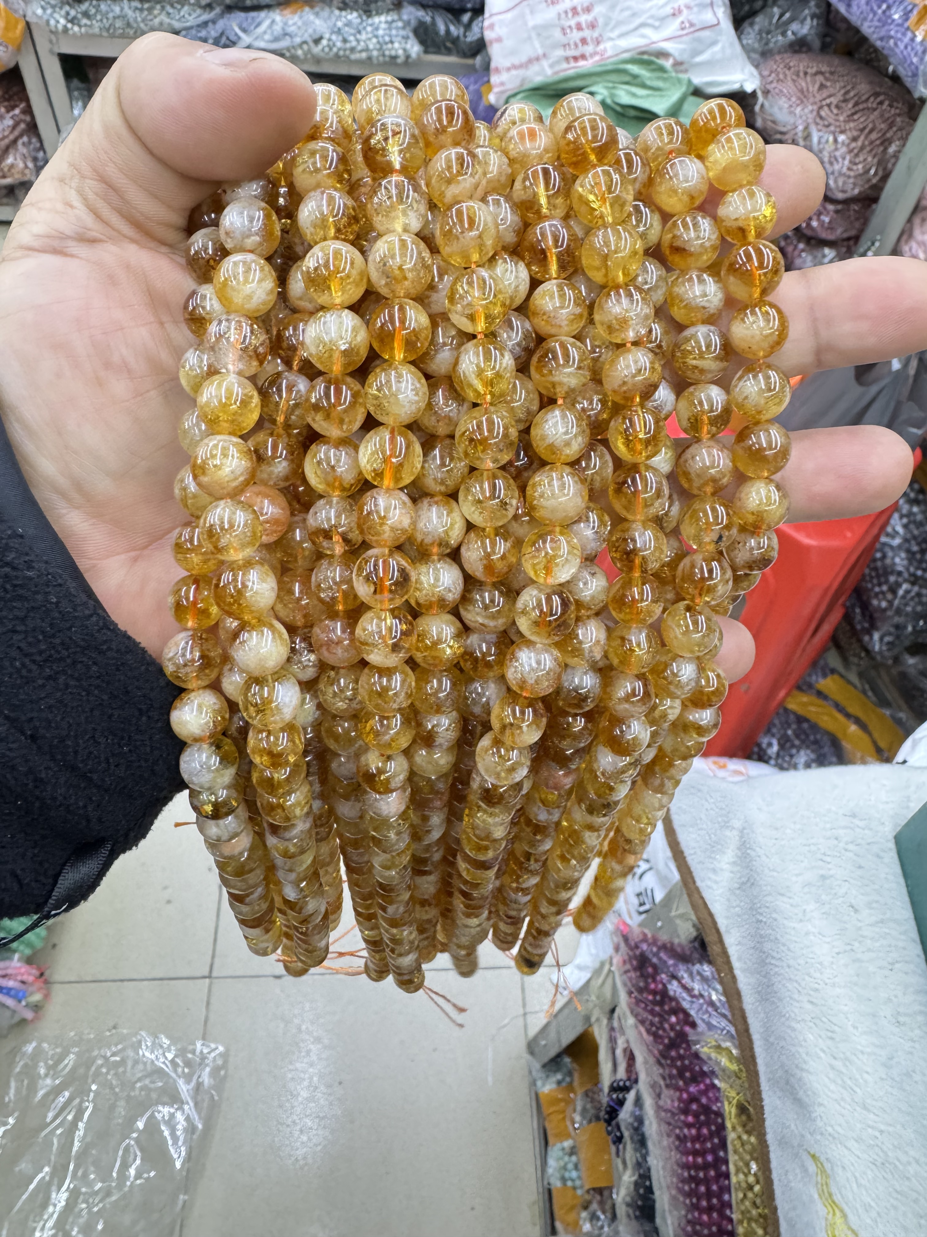 Reiki Healing Natural Citrine Beads Round Beads Citrine Crystal Quartz Original Citrine 8mm 10mm 15.5 Strand for Jewelry Making