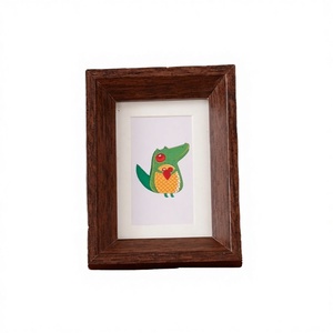 Mini 1pc <b>Antique</b> Creative UV & Die Cutting Printed Durable MDF Hollow Photo <b>Frame</b> for Baby 3" Kids Home Decor - Product Image 2