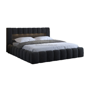 Cama otomana de terciopelo de 4 pies, elevador de Gas hidráulico, almacenamiento, tapizado, marco de cama doble, cabecera alta - Product Image 3