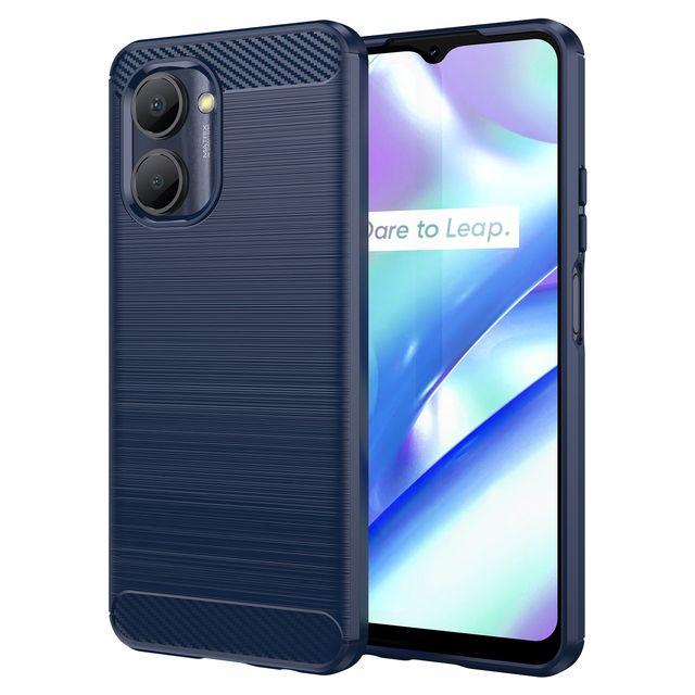 Tpu Shockproof Mobile Phone Case Carbon Fiber Silicone Mobile Phone Back Cover for Oppo Realme C30 C33 C30s