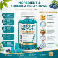 Gummies de calcium et magnésium à marque privée OEM/ODM avec vitamines D3, K2, C, conformes aux normes CGMP, non-OGM, végétaliennes, Ashwagandha, curcuma, pour le soutien osseux et immunitaire