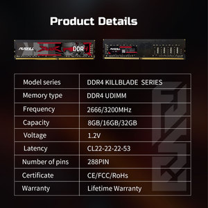 Mémoire d'ordinateur de bureau DDR4 à vente super chaude en usine, 4 Go, 8 Go, 16 Go, mémoire 2133, 2400 MHz, 2666 MHz, 3200 MHz, 4/8/16 Go - Product Image 2