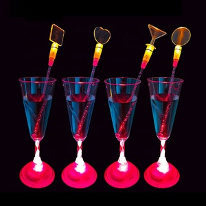 Ánh sáng lên nhựa đầy màu sắc uống stirrers Bar LED Acrylic Cocktail sự gian lận <span class=keywords><strong>Stirrer</strong></span> <span class=keywords><strong>Stirrer</strong></span> Sticks - Product Image 2