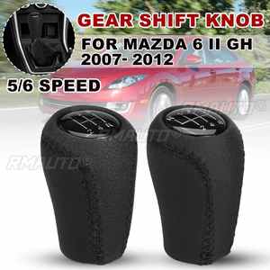 Pommeau de levier de vitesse en cuir pour voiture 5 vitesses 6 vitesses pour MAZDA 3 BK BL 5 CR CW 6 II GH CX-7 ER MX-5 NC III MT 2007-2012 - Product Image 1
