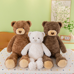 Oso de Peluche Marrón Creativo, Juguete de Peluche Súper Suave Relleno de Algodón PP, Bordado, Regalo de Cumpleaños para Niños Unisex - Product Image 2