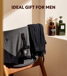 Archy男士凉爽夏季睡衣短袖人造丝竹睡衣套装配亨利领针织丝绸休闲服 - Product Image 6