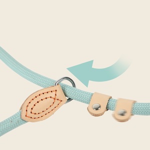 Correa y Collar para Perro de Nailon Resistente, Ligero, Transpirable, Ajustable, Antitirones, Cuerda Trenzada de PP para Paseos al Aire Libre - Product Image 2