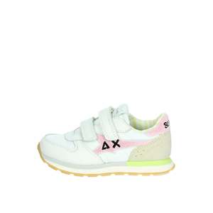 Sun68 Girls' Sneakers White Pink Velcro Closure Trendy Canvas <b>Shoes</b> - Product Image 1