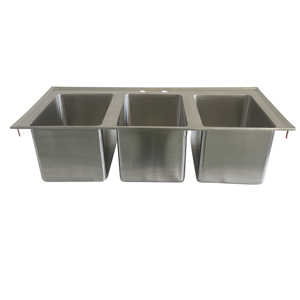 Jincheng NSF di alta qualità 3 <span class=keywords><strong>vasche</strong></span> per <span class=keywords><strong>cucina</strong></span> su misura resistente 304 S/S acciaio inox metallo goccia nel lavandino - Product Image 3